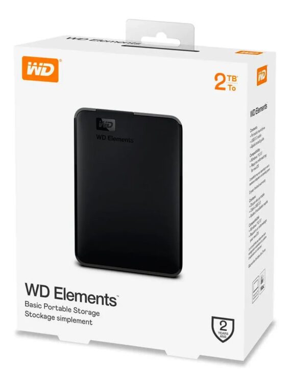 WD Elements Disco Duro Externo 2TB 2.5